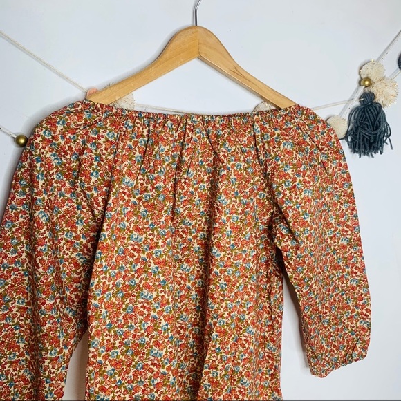 VINTAGE vsco y2k floral off the shoulder crop top - Picture 10 of 13